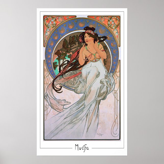 Alphonse Mucha Zedign konstaffisch #189 Poster (Framsidan)