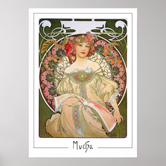 Alphonse Mucha Zedign konstaffisch #214 Poster (Framsidan)