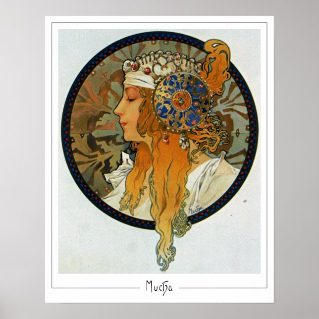Alphonse Mucha Zedign konstaffisch #281 Poster (Framsidan)