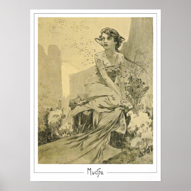 Alphonse Mucha Zedign konstaffisch #290 Poster (Framsidan)