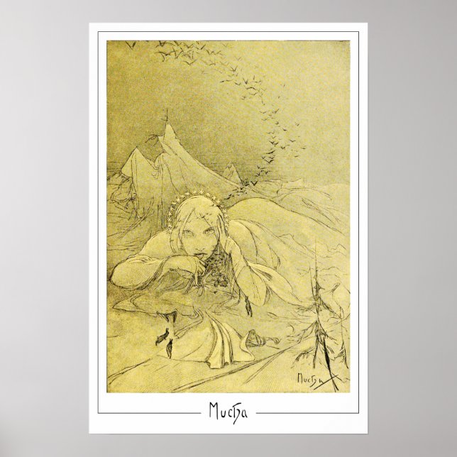 Alphonse Mucha Zedign konstaffisch #372 Poster (Framsidan)