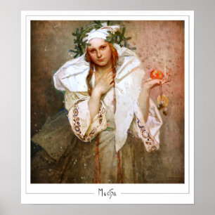 Alphonse Mucha Zedign konstaffisch #381 Poster