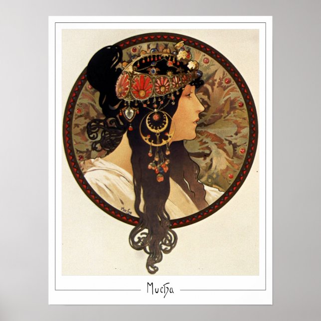 Alphonse Mucha Zedign konstaffisch #401 Poster (Framsidan)