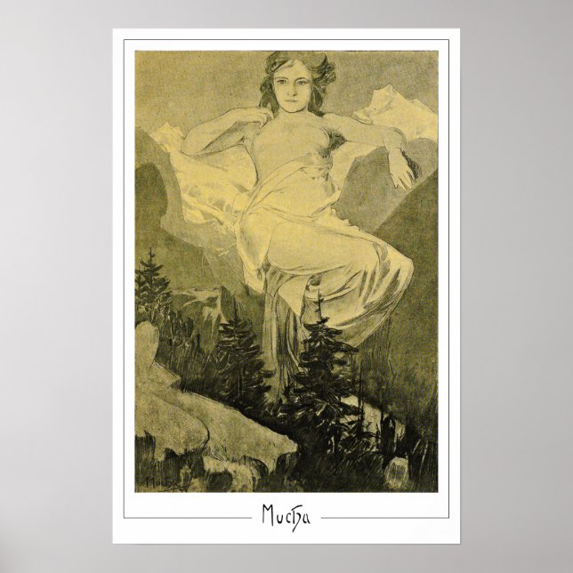 Alphonse Mucha Zedign konstaffisch #404 Poster (Framsidan)