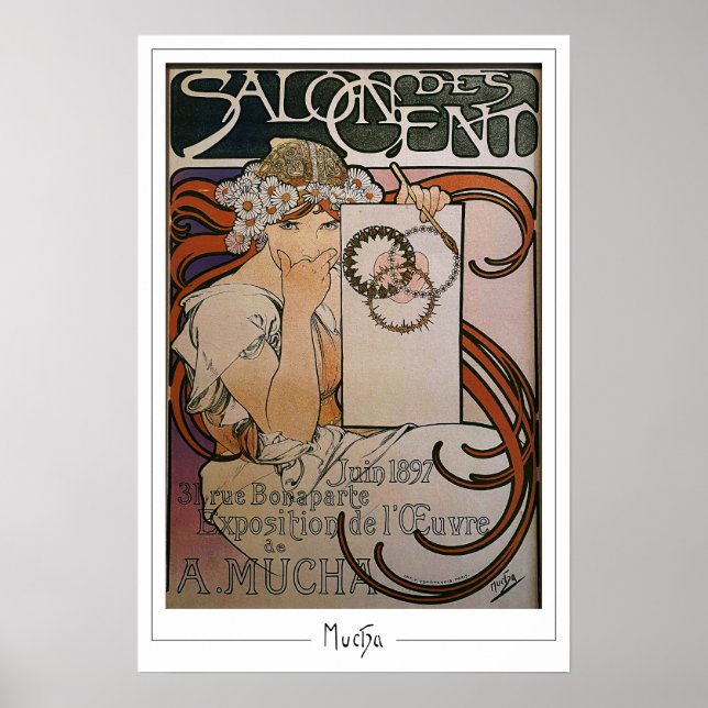 Alphonse Mucha Zedign konstaffisch #93 Poster (Framsidan)