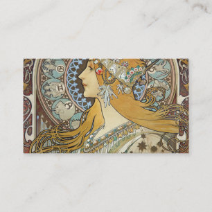 Alphonse Mucha Zodiac återställd Visitkort