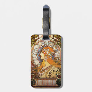 Alphonse Mucha Zodiac Bagagebricka