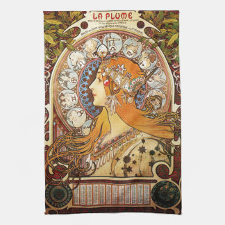 Alphonse Mucha Zodiac Kökshandduk
