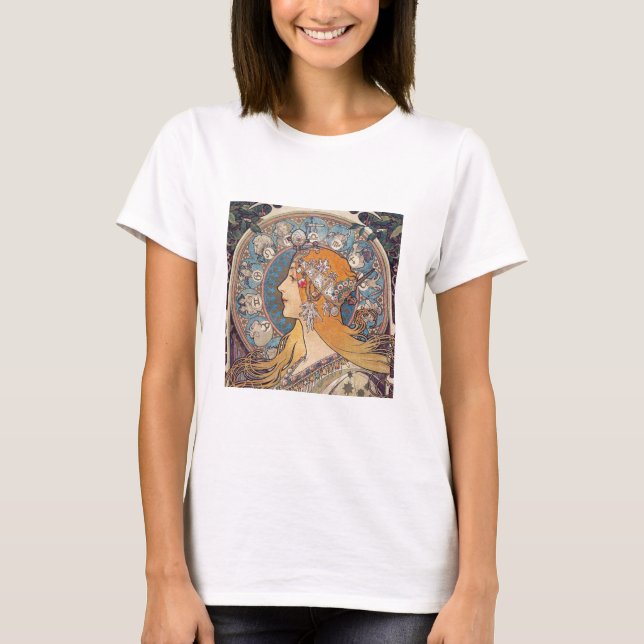 Alphonse Mucha , “Zodiac” T-shirt (Framsida)