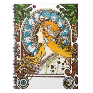 Alphonse Mucha - Zodiak Anteckningsbok