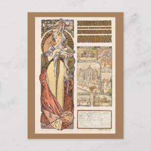 Alphonse Mucha's Austria at World Expo Vykort