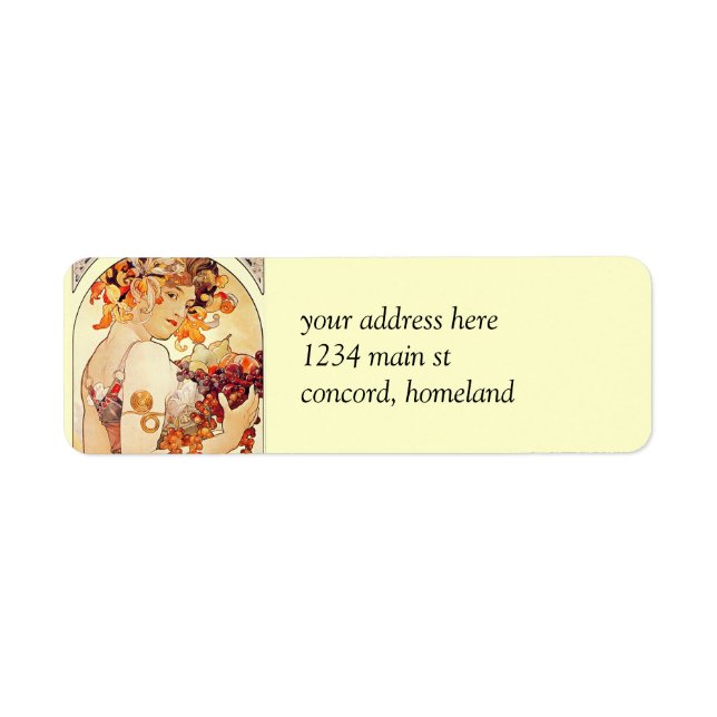 Alphonse Vintage Art Returadress Etikett (Framsidan)