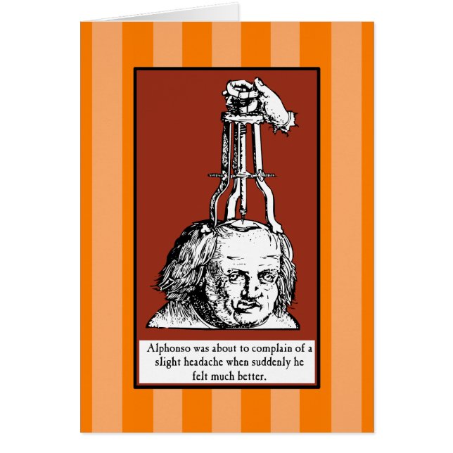 Alphonsos huvudvärk hälsningskort (Framsidan)