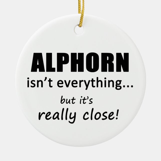 Alphorn är inte allt julgransprydnad keramik (Framsidan)