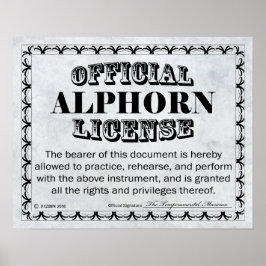 Alphorn License Poster
