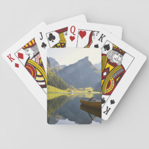 Alpin berg sjö i Schweitz Casinokort