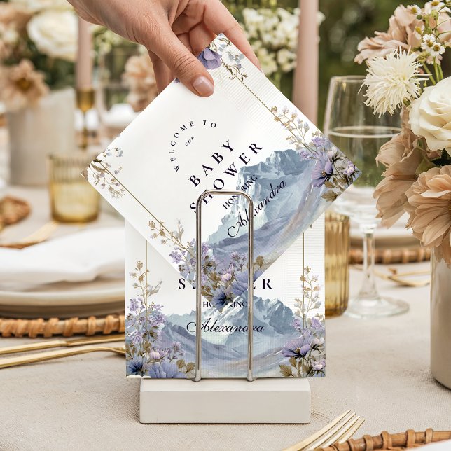 Alpin blomning lugn baby shower pappersservett (Skapare uppladdad)