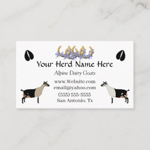 Alpin Dairy Goat Visitkort