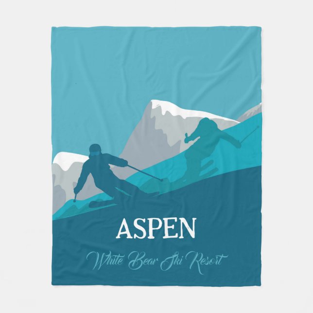 Alpin hoppas över ditt namn fleecefilt (Framsidan)