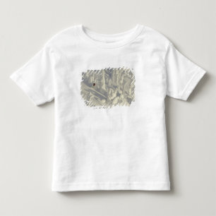 Alpin skidåkare i tjock snö vid Big Tee Shirt