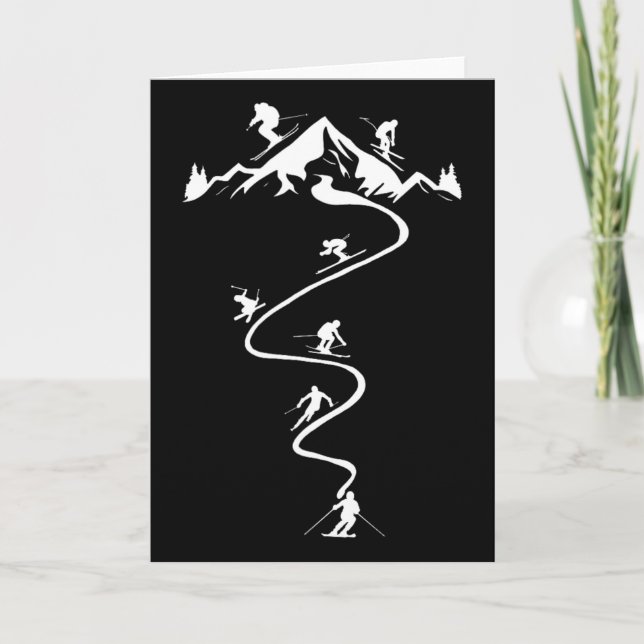 Alpin skidåkning kort (Framsida)