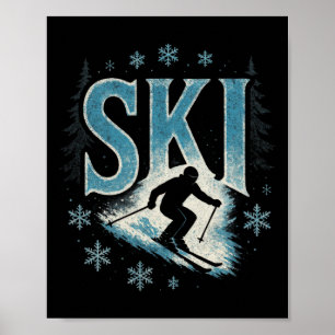 Alpin skidåkning - störtlopp racing Freestyle Poster