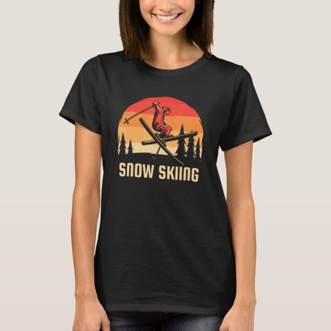 Alpin skidåkning t shirt (Framsida)