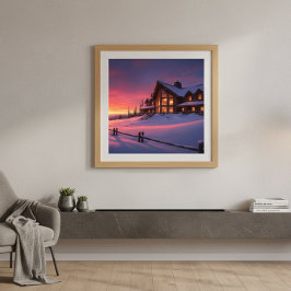 Alpin stugvärd Cozy Winter Poster