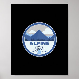 Alpin Utah Ut Berg Dge Vandring Souvenir Poster