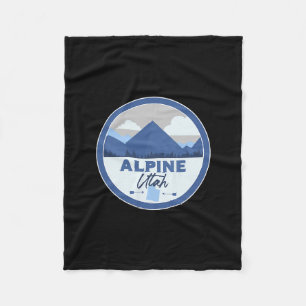 Alpin Utah Ut Bergsutmärkelse Vandringssouvenir Fleecefilt
