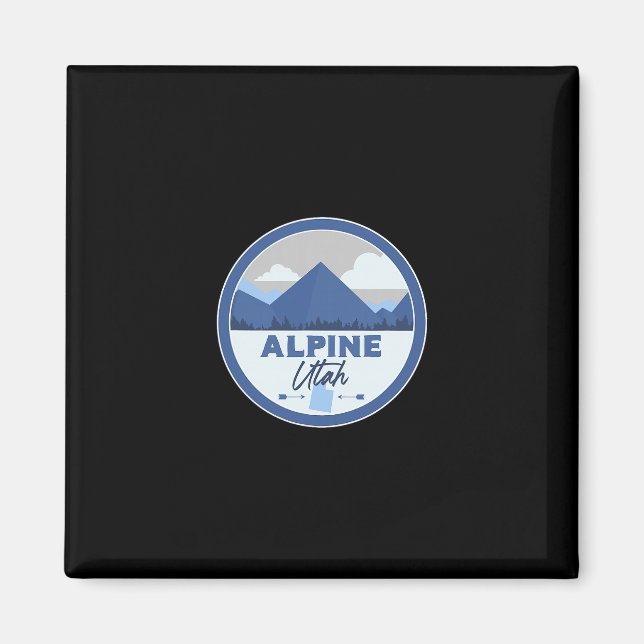 Alpin Utah Ut Bergsutmärkning Vandringssouvenir  Magnet (Framsidan)