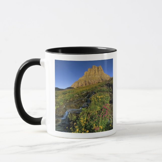 Alpina vildblommor & Mt Clements vid Logan Pass Mugg (Vänster)