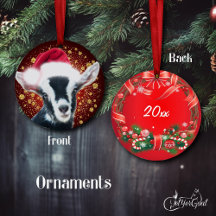 Alpine Baby Dairy Goat Santa Hat jul