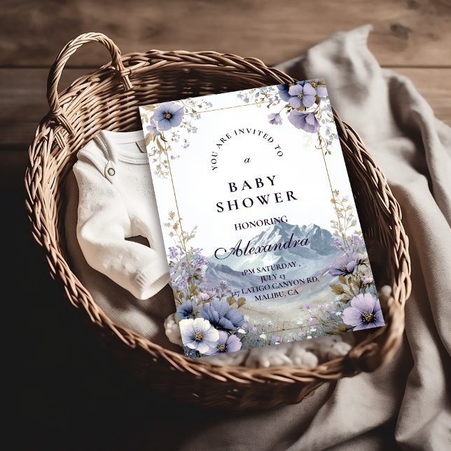 Alpine Bloom Serenity Baby Shower Inbjudningar (Skapare uppladdad)
