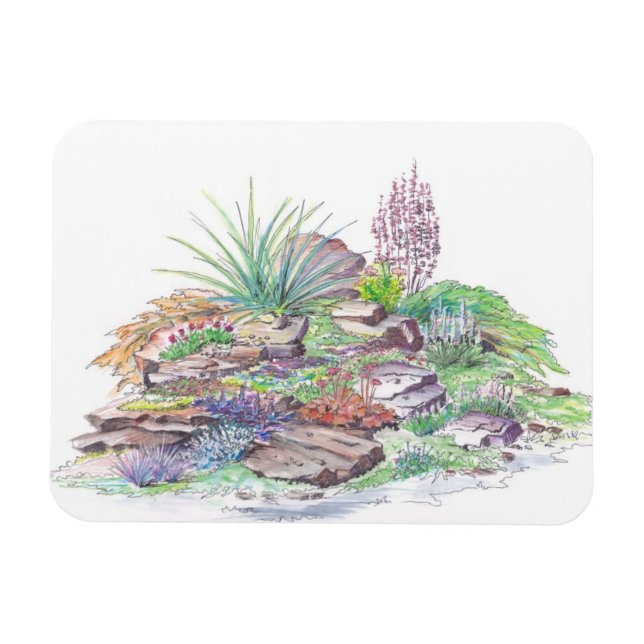Alpine Garden Landscaping Magnet (Horisontell)