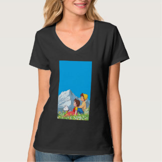 Alpine Girl and Peter Japanese 80s Retro Anime Man T Shirt