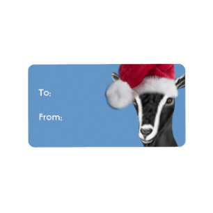 Alpine Goat Santa Goat-Märkrn julklapp Adressetikett