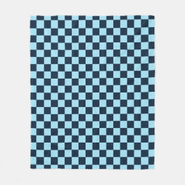 Alpine ice checkerboard pattern fleecefilt