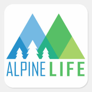 Alpine Life Fyrkantigt Klistermärke