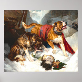 Alpine Mastiffs - Herr Edwin Landseer Fine Art Poster