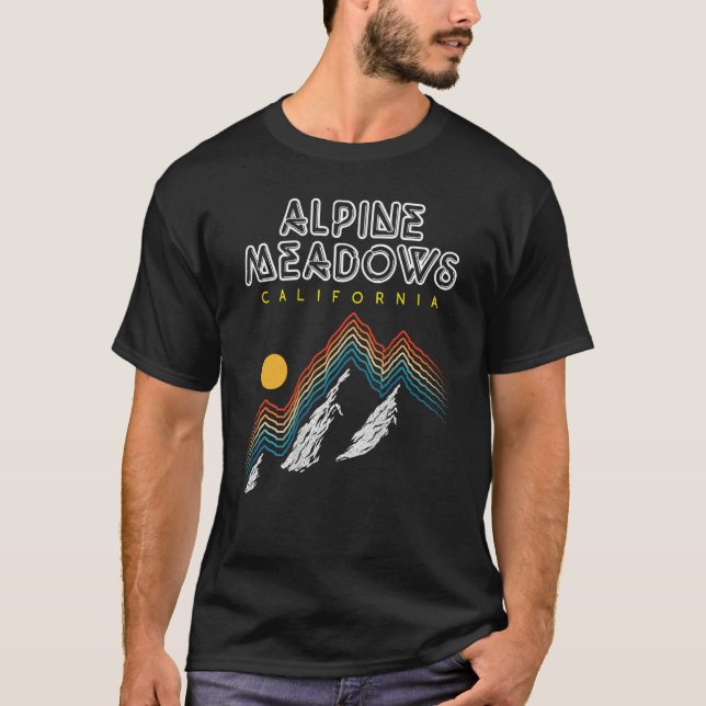 Alpine Meadows, California - USA Ski Resort - BACK T Shirt (Framsida)