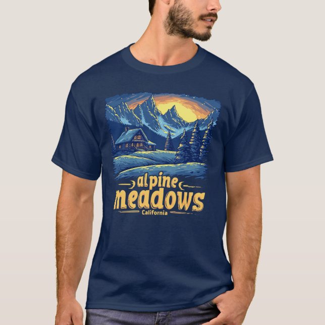 Alpine Meadows Ski California Tee (Framsida)