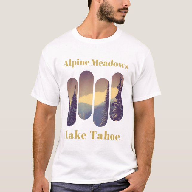 Alpine Meadows ski - Sjö tahoe T Shirt (Framsida)