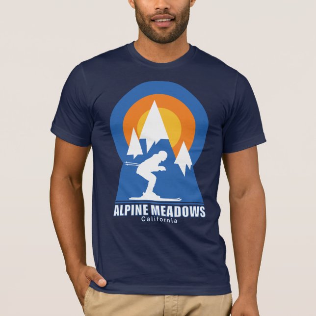 Alpine Meadows Ski Sunset T-Shirt (Framsida)