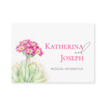 Alpine Prirose art bröllop info med QR-kod