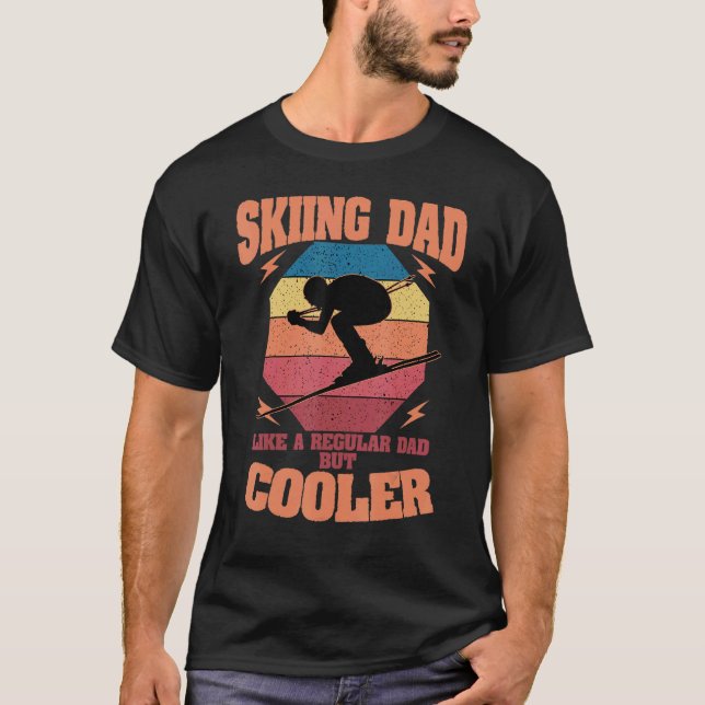 Alpine Ski Dad Retro Skiing Downhill Skier Father' T Shirt (Framsida)