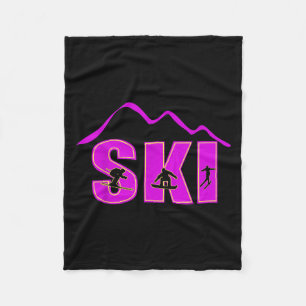 Alpine Ski, nedförsbacksskidberg Fleecefilt