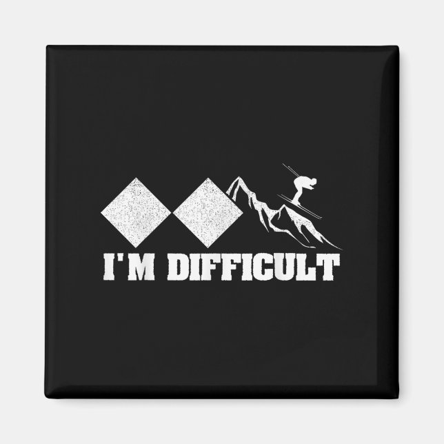 Alpine Ski Slope Downhill Skiing Sport Im Di Magnet (Framsidan)