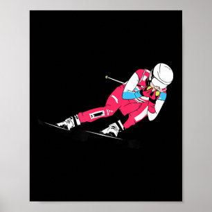 Alpine Skiing Ski Tävla Skier Ski nedförsbacke Poster