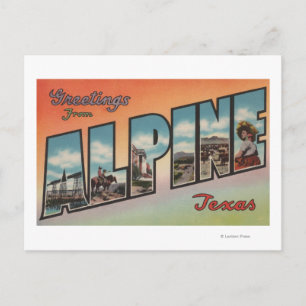 Alpine, TexasLarge Brev ScenesAlpine, TX Vykort